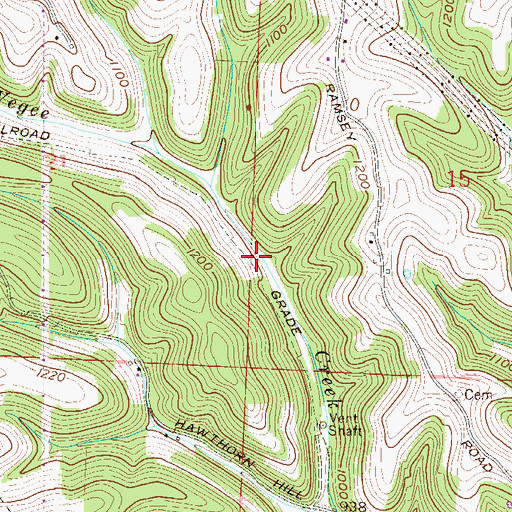 Topographic Map of Dunfee (historical), OH