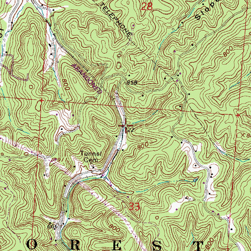 Topographic Map of Vesuvius (historical), OH
