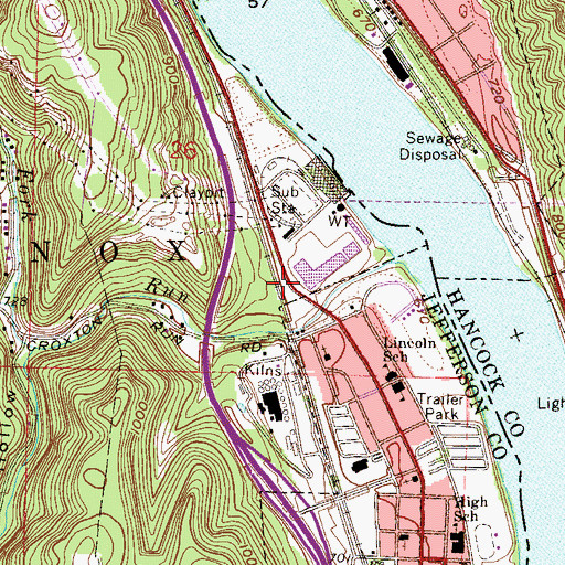 Topographic Map of Calumet, OH