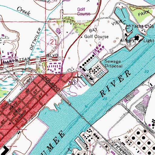 Topographic Map of Harrison Marina, OH