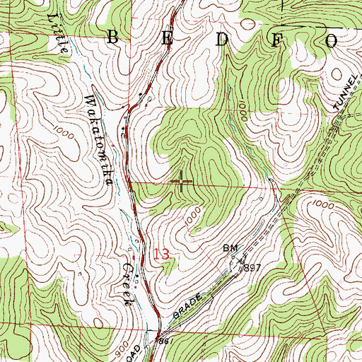 Topographic Map of First Baptist Church of Dayton, OH