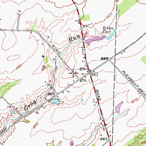 Topographic Map of Comargo, OH