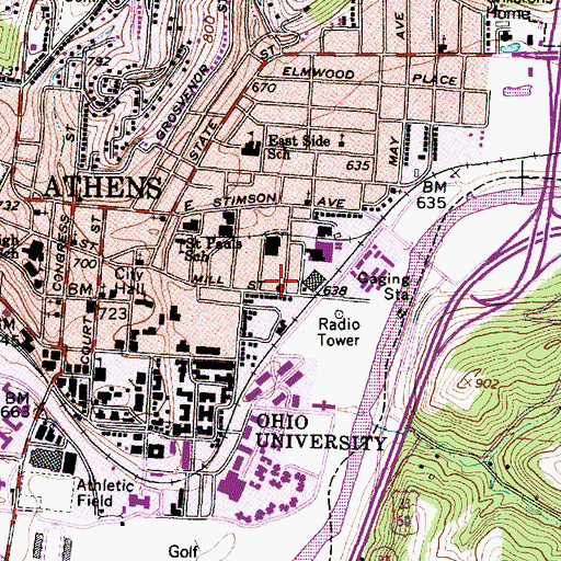 Topographic Map of Christ the King Catholic Church, OH