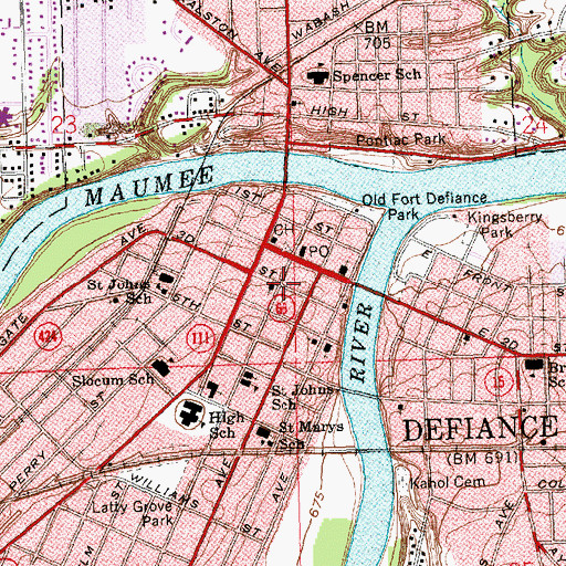 Topographic Map of Bethel Christian Assembly Church, OH