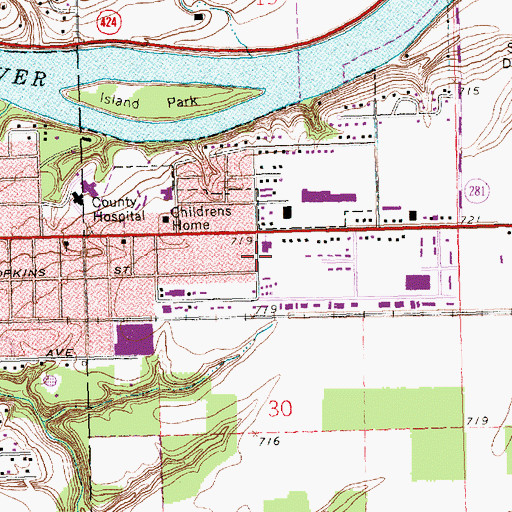 Topographic Map of Church of God, OH