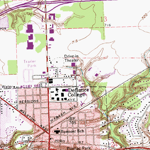 Topographic Map of Saint John United Church of Christ, OH