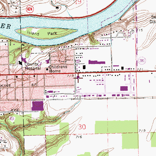 Topographic Map of Zion Lutheran Church, OH