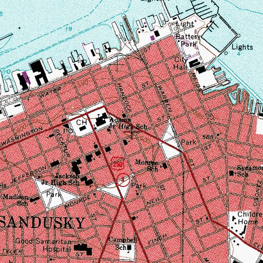 Topographic Map of First United Church of Christ, OH