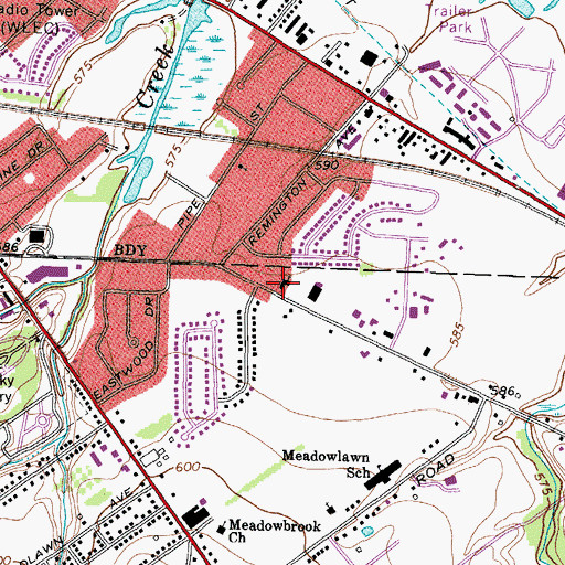 Topographic Map of Saint Stephen United Church of Christ, OH