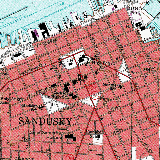 Topographic Map of Zion Lutheran Church, OH