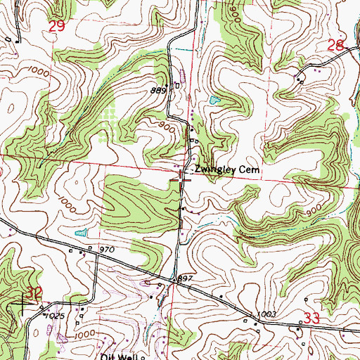 Topographic Map of Britain School (historical), OH