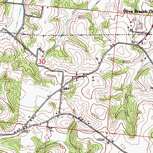 Topographic Map of West Point School (historical), OH