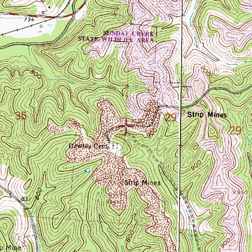 Topographic Map of Downhour School (historical), OH