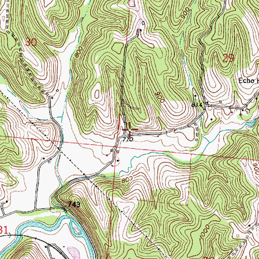 Topographic Map of Pruden School (historical), OH