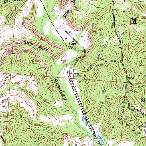 Topographic Map of Hamburg (historical), OH