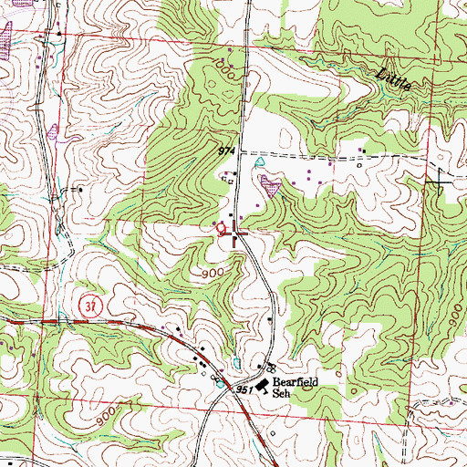 Topographic Map of Hebron School (historical), OH