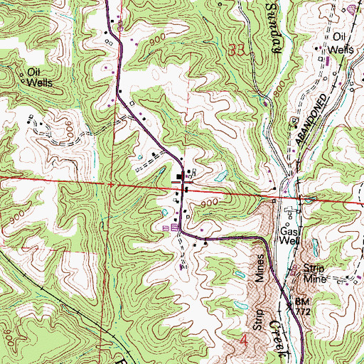 Topographic Map of Iron Hill School (historical), OH