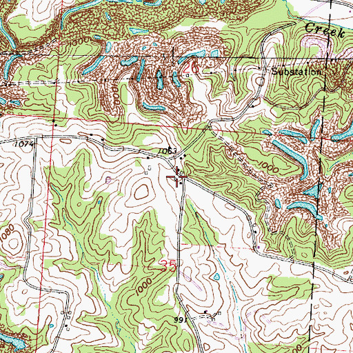 Topographic Map of Nugent School (historical), OH