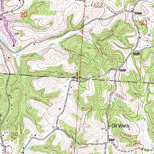 Topographic Map of Oakgrove School (historical), OH