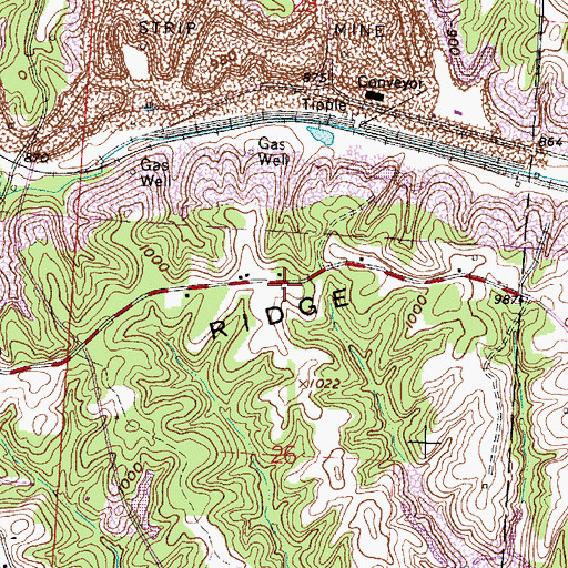 Topographic Map of Sheeran School (historical), OH