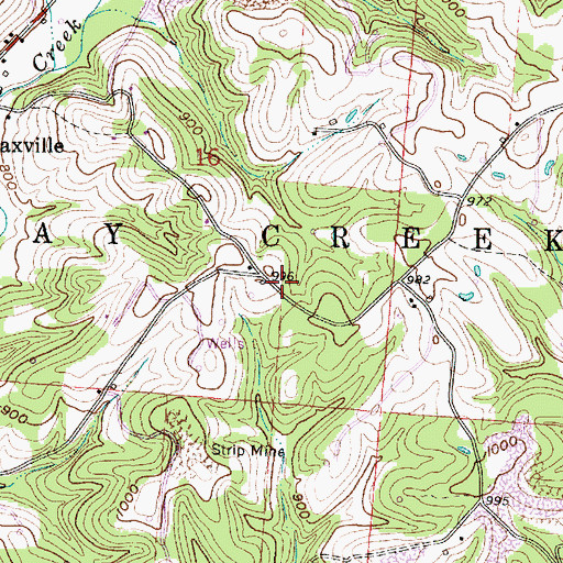 Topographic Map of Terrell School (historical), OH