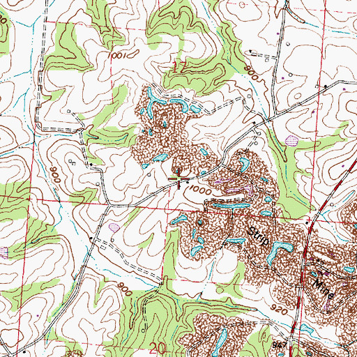 Topographic Map of Vanatta School (historical), OH