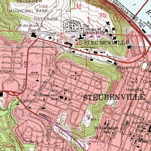 Topographic Map of La Belle View, OH