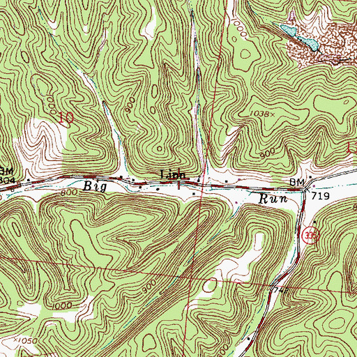 Topographic Map of Linn, OH