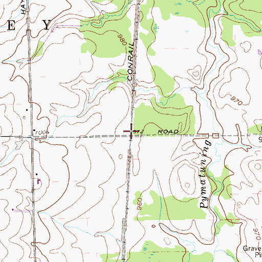Topographic Map of Mann, OH