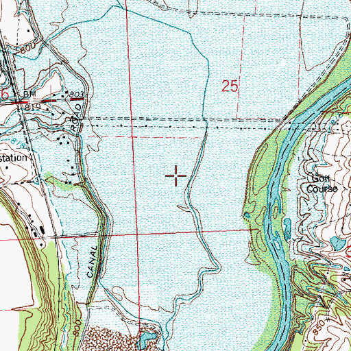 Topographic Map of Freemans Prairie, OH