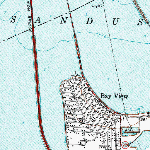 Topographic Map of Martin Point, OH