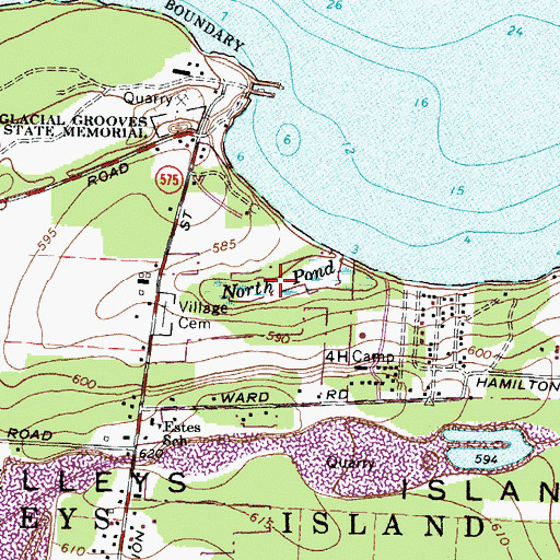 Topographic Map of North Pond, OH
