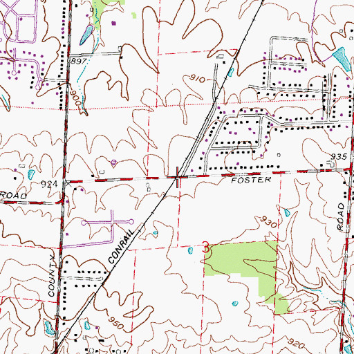Topographic Map of Miltomson, OH
