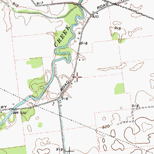 Topographic Map of McDonald Creek, OH