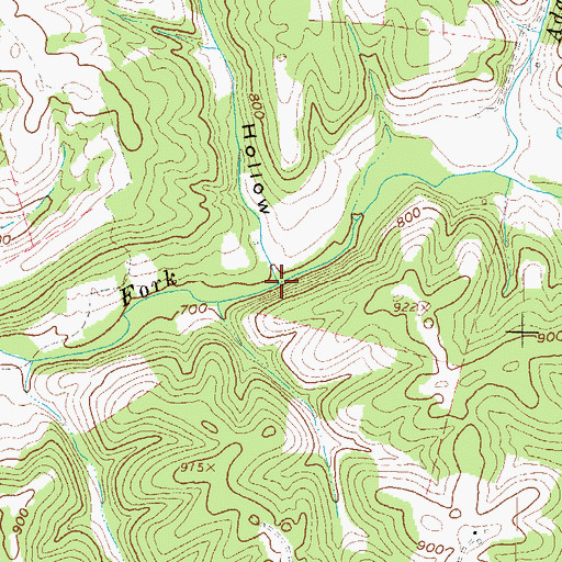 Topographic Map of Washburn Run, OH