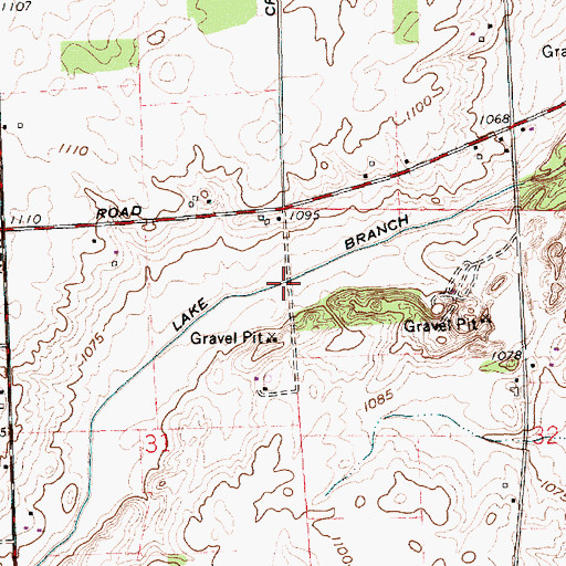 Topographic Map of Lake Branch Ditch, OH