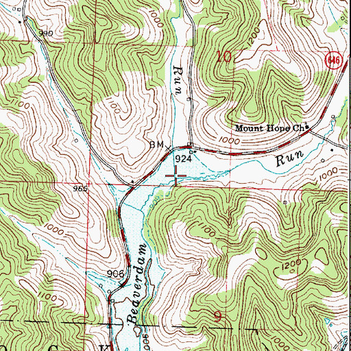 Topographic Map of Leiper Run, OH