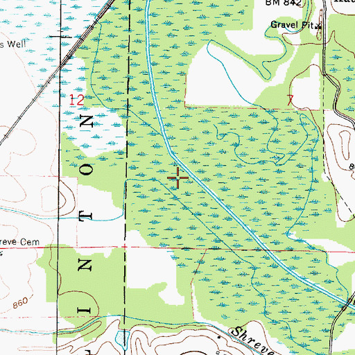 Topographic Map of Killbuck Swamp, OH