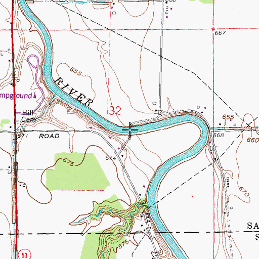 Topographic Map of Gilmore Bridge, OH