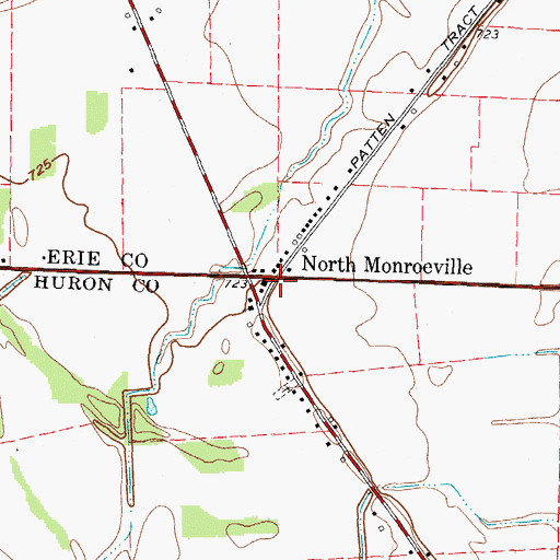 Topographic Map of North Monroeville, OH