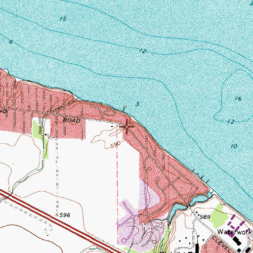 Topographic Map of North Palm Beach, OH