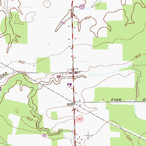 Topographic Map of Ollins Corners, OH