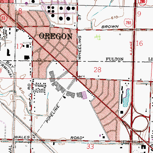 Topographic Map of Mound View, OH