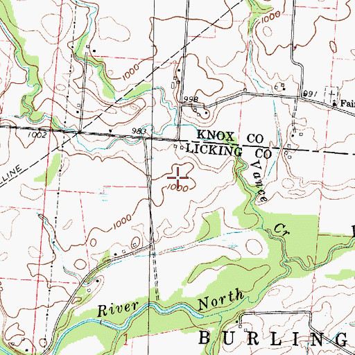 Topographic Map of Chambers Creek, OH
