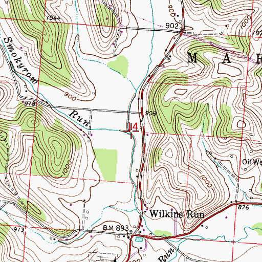 Topographic Map of Lost Run, OH