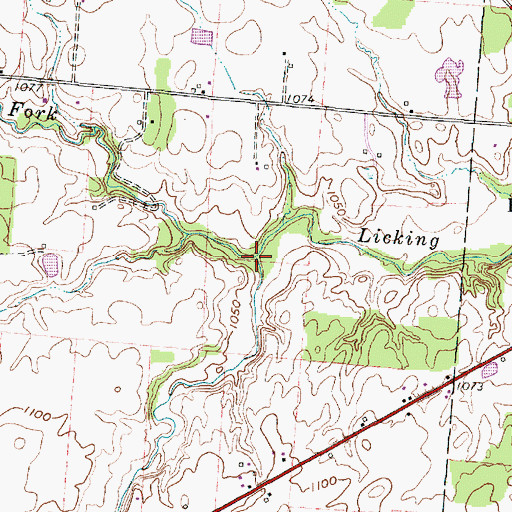 Topographic Map of Reynolds Creek, OH