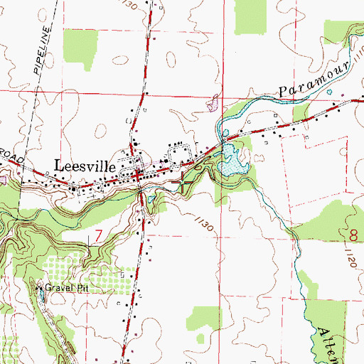 Topographic Map of Allen Run, OH