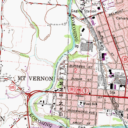 Topographic Map of Armstrong Run, OH