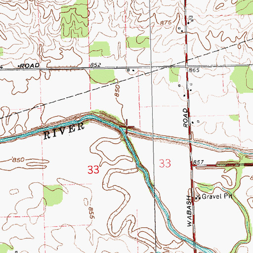 Topographic Map of Beaver Creek, OH