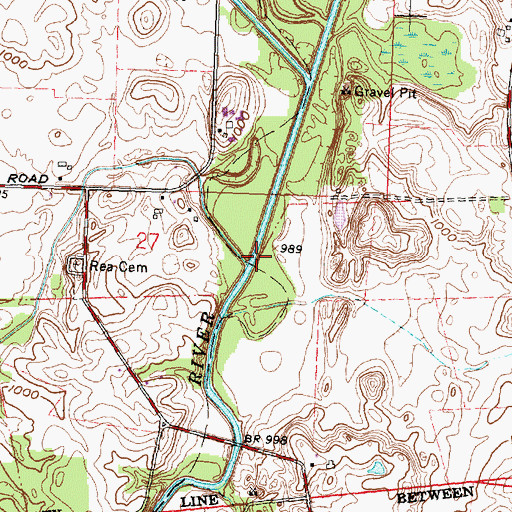 Topographic Map of Brandywine Creek, OH